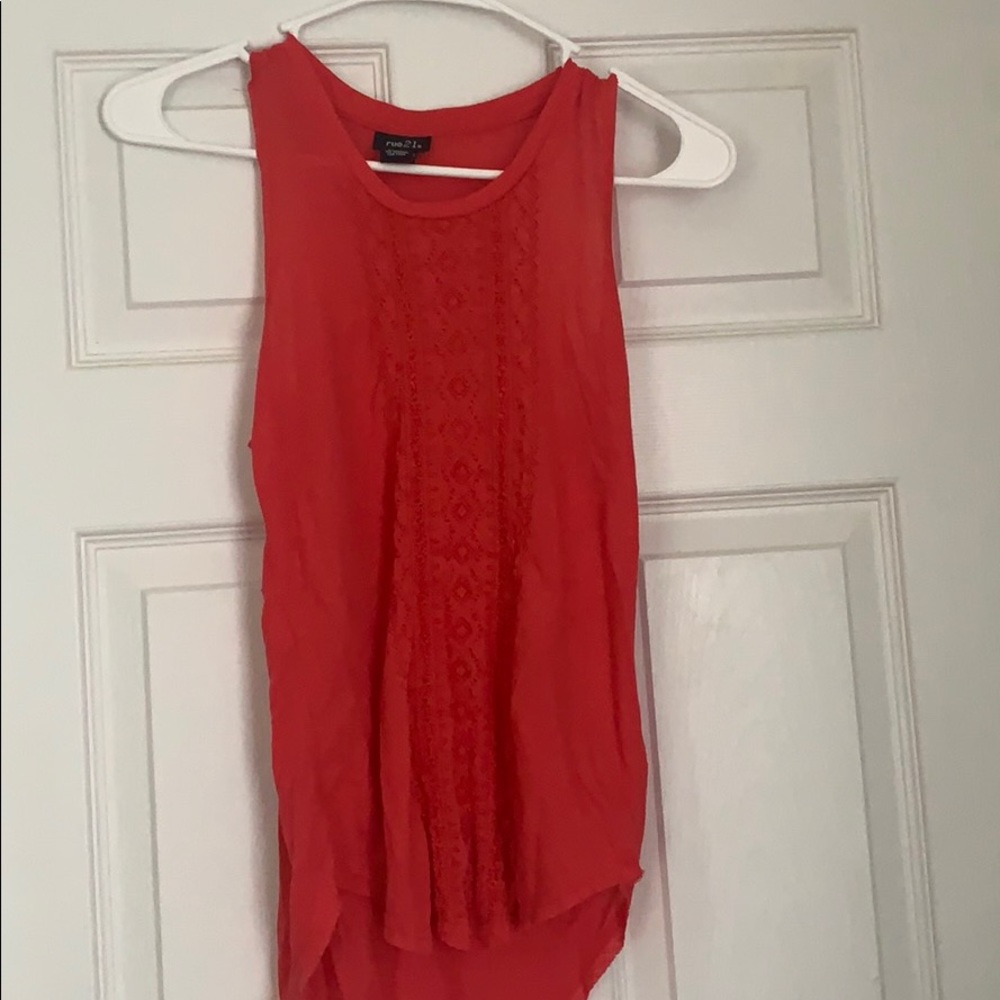 Red Patterned Tank Top Rue 21